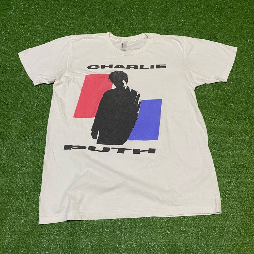 Charlie Puth Album Cover Art Concert Tour Band T-Shirt Size Large 2016 White